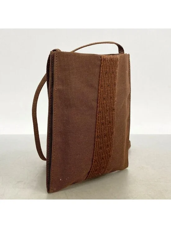 Hermes Shoulder Bag Her Line Pochette Canvas Brown - Picture 2 of 8